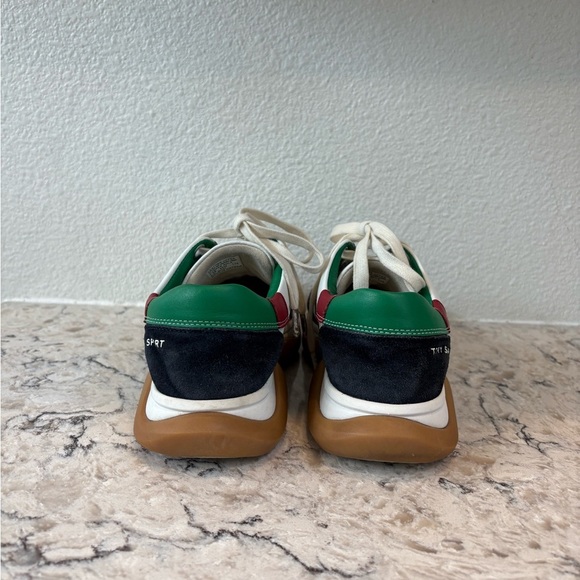 Tory Sport Blue and White Sneakers with Red and Green Accents - Picture 6 of 8